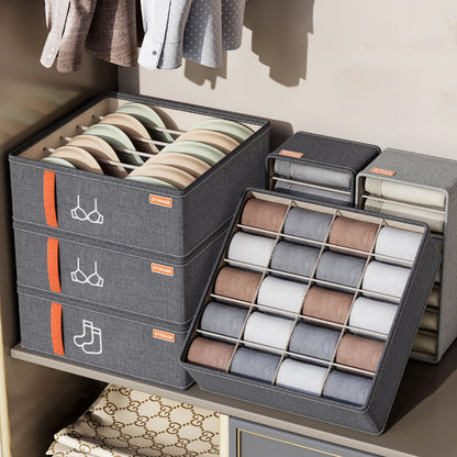 Foldable drawer organizer for socks underwear and small clothing