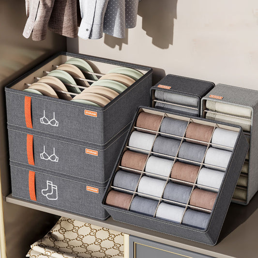 Foldable drawer organizer for socks underwear and small clothing