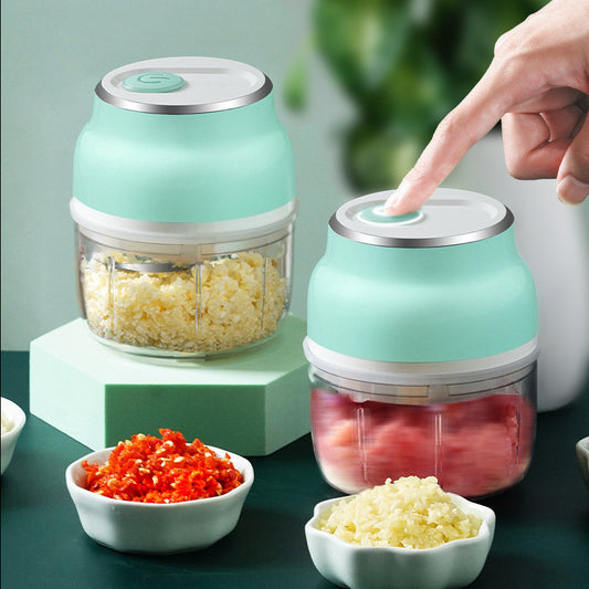Compact portable electric food chopper for kitchen preparation