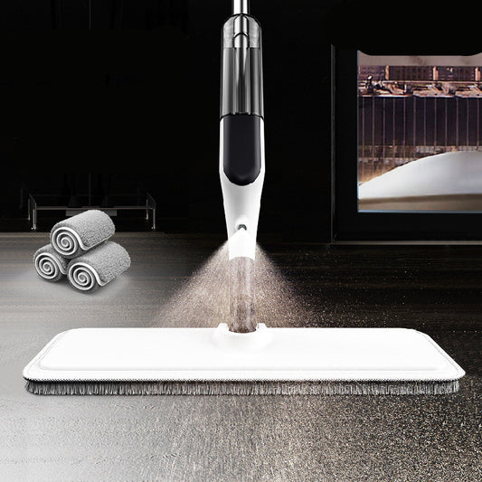 Microfiber spray mop with refillable water tank