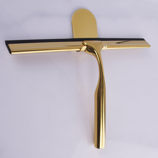 Stainless steel squeegee for windows glass and shower surfaces